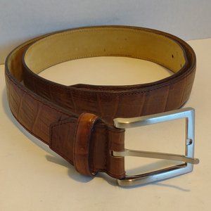 Marianelli Men's Brown Leather Belt